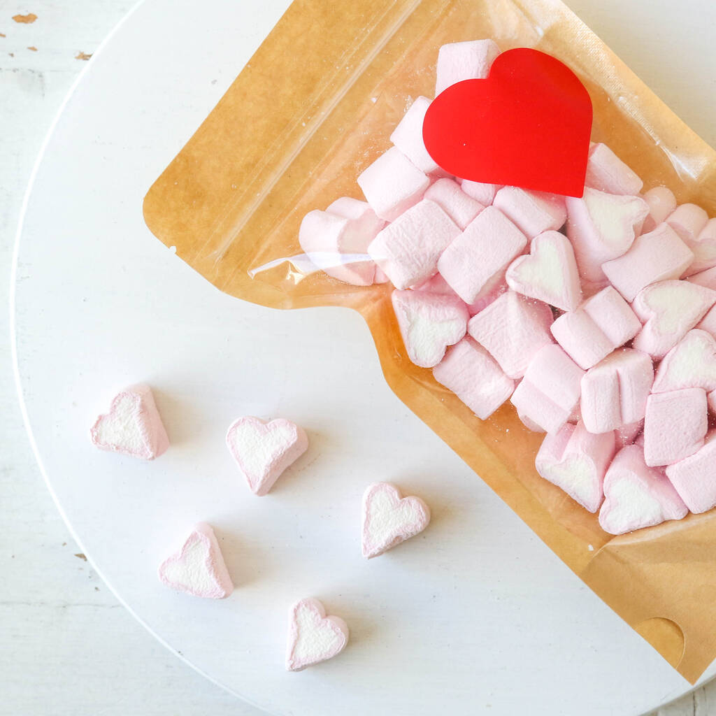 Mini Valentine Heart Marshmallows For Hot Chocolate By Berylune 