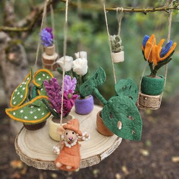 Handmade Felt Potted Lavender Decoration, 2 of 2