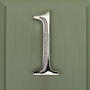 Premium Floating Engraved House Numbers In Nickel Finish, thumbnail 5 of 12