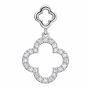 Diamond Set Quatrefoil Pendant Necklace In 9ct Gold, thumbnail 1 of 7