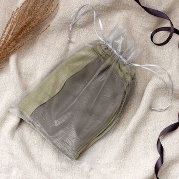 Heavyweight Moss Green Tassel Scarf, 3 of 4