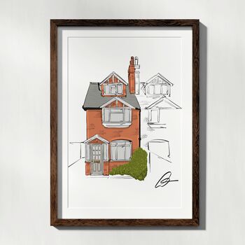 Personalised Home Illustration Print, 4 of 8