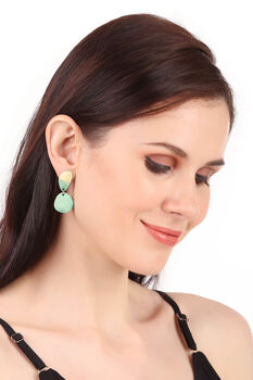 Maya Earrings, Green, 3 of 4