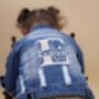 Embroidered Large Initial Name Baby Toddler Denim Jacket, thumbnail 2 of 6