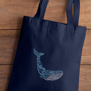 Paisley Whale Tote Bag Embroidery Kit, 3 of 6