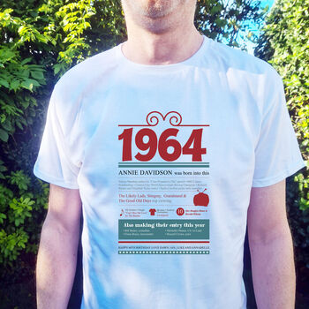Personalised 60th Birthday Gift 1964 T Shirt, 2 of 12
