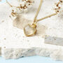 Gold Plated Heart Citrine Gemstone Necklace, thumbnail 1 of 7