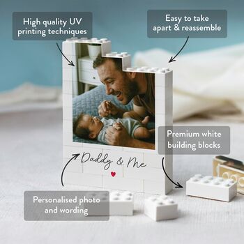 Personalised Christmas Photo Print Block For Daddy, 4 of 10