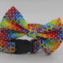 Geometric Rainbow Dog Bow Tie, thumbnail 4 of 5