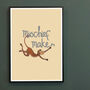 Kids Mischief Maker Cheeky Monkey Nursery Print, thumbnail 3 of 7