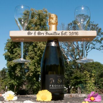 Personalised Welsh Ash Wooden Champagne Holder, 3 of 8