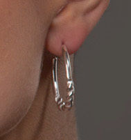 Barbed Silver Hoop Earrings, 2 of 4