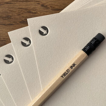 'Arrows' Letterpress Notepaper Writing Set, 3 of 5