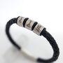 Personalised Mens Bracelet With Engraved Name Rings, thumbnail 7 of 9