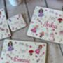 Kids Personalised Fairy And Unicorn Placemat, Coaster And Mug Dinner Set, thumbnail 3 of 10