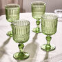 Set Of Four Merida Green Wine Glasses, thumbnail 1 of 5