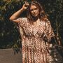 Cream Mix Three Quarter Sleeve Viscose Summer Kaftan, thumbnail 1 of 4