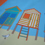 Norfolk Beach Huts Tea Towel, thumbnail 2 of 3