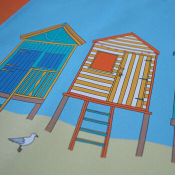 Norfolk Beach Huts Tea Towel, 2 of 3