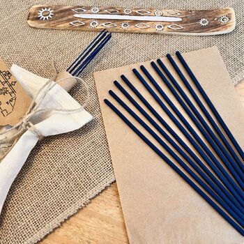 Lavender And Bergamot Hand Dipped Incense Sticks Vegan, 12 of 12