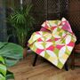 Large Quilted Blanket,Vibrant Pinks,Yellow And Green, thumbnail 1 of 5