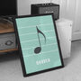 Quaver Note Print | Music Theory Poster, thumbnail 4 of 10