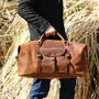 Genuine Leather Holdall With Front Pocket Detail, thumbnail 2 of 12
