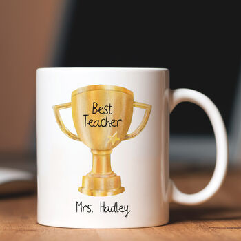 Personalised Trophy Mug For Teacher, 2 of 2