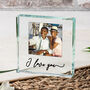 Personalised I Love You Glass Photo Token, thumbnail 3 of 3