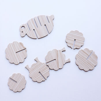 Wooden Sheep Coaster Stack Up Design Six Pieces Set, 5 of 9