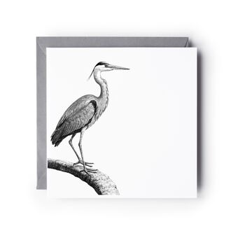 Heron Bird – Hand Drawn Nature Greeting Card Illustration, 2 of 6