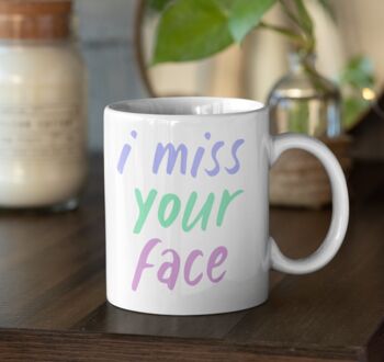 Personalised I Miss Your Face Gift Mug, 2 of 3
