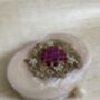 Ivory Hand Poured Pink Luxury Oval Resin Clutch, thumbnail 3 of 10