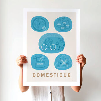Retro Cycling Wall Art, Cycling Terms Typographical Print, Gift For Cyclist, 6 of 9