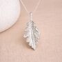 Personalised Sterling Silver Oak Leaf Pendant Necklace, thumbnail 1 of 10