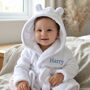 Personalised Twins Soft Child's Dressing Gowns In White, thumbnail 5 of 12