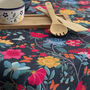 Luxury Linen Feel Floral Tablecloth Midsummer Night Floral Design, thumbnail 2 of 2