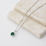 Emerald Green Swarovski Crystal Single Stone Pendant Necklace, thumbnail 8 of 8