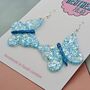 Butterfly Glitter Resin Earrings / Woodland Jewellery / Nature Lover Statement Gift, thumbnail 4 of 7