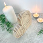 Personalised Wooden Wreath Memorial Freestanding Heart, thumbnail 4 of 5