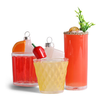 Bloody Mary Glass Christmas Decoration, 10cm, 2 of 2