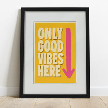Good Vibes Only Positive Thinking Poster Housewarming Foil Art Print, 4 of 9