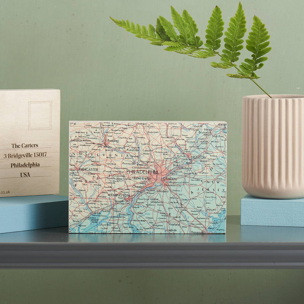 Bespoke Map Postcard Letterbox Gift By Bombus