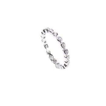 Eternity Cz Rings , Rose Or Gold Vermeil 925 Silver, 5 of 9
