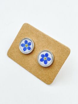 Stud Earrings With Forgetmenot Flowers In 10mm, 11 of 12