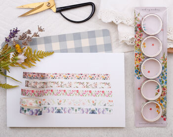 Floral Washi Tape Mixed Pack, Eco Friendly Paper Sellotape Roll, 2 of 2