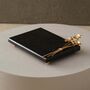 Handmade Black Marble Serving Board With Floral Detail, thumbnail 1 of 12