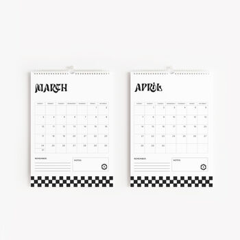 2024 Trendy Checkerboard Calendar, 5 of 8