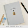 Personalised Guitar A5 Cloth Bound Notebook, thumbnail 1 of 7