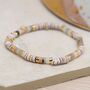 Semi Precious Stretch Bracelet With Natural Shell, thumbnail 1 of 3